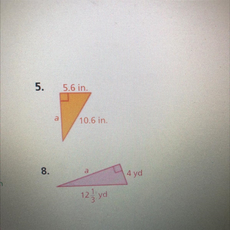 Find the missing length of the triangles it’s OK if you can only do one-example-1