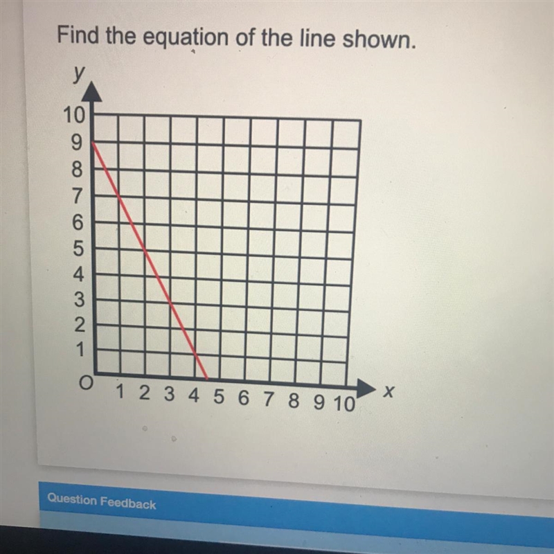 Find the equation of the line shown. Can someone help me please-example-1