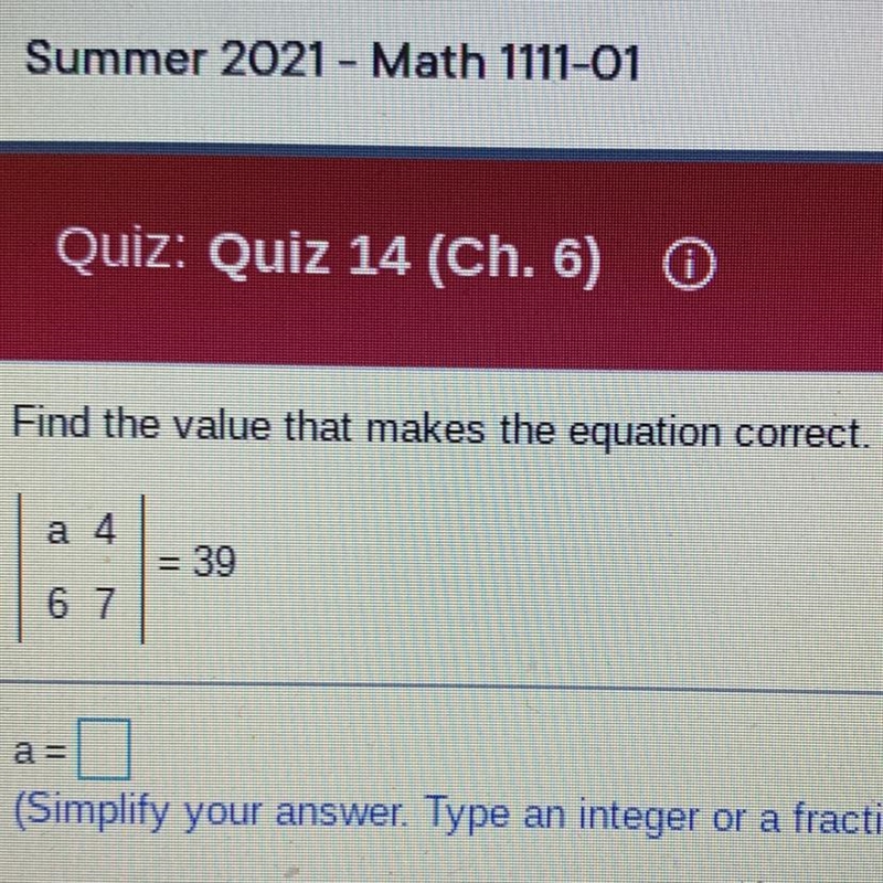 Can someone help me solve for a ?-example-1