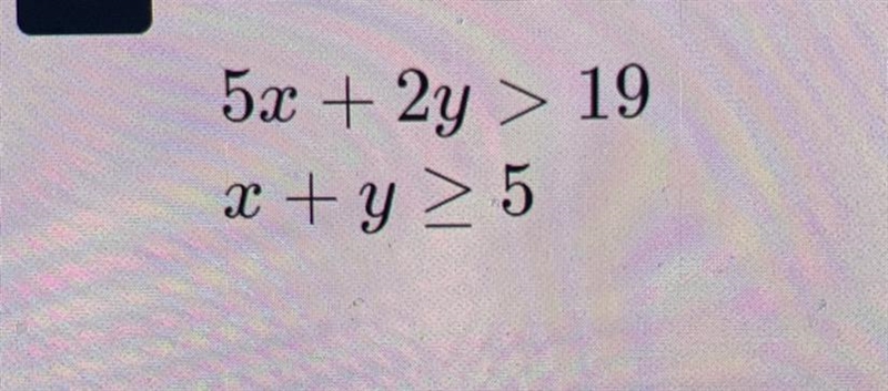 Which of the following is a solution to system of inequalities shown below? A. (5 , 5) B-example-1