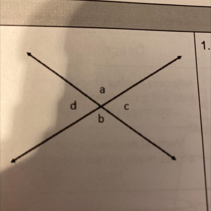 If a=120° , find the measure of angles b, c and d. Explain your reasoning.-example-1