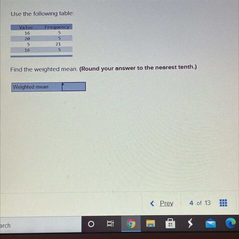 Find the weighted mean-example-1