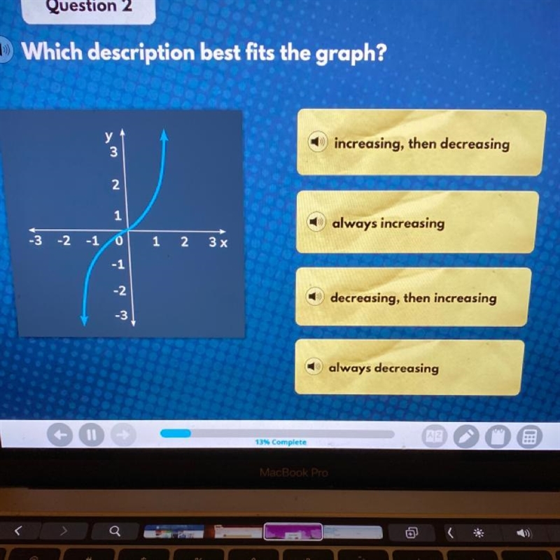 Which description best fits the graph?-example-1