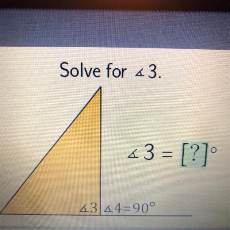 Cellus Solve for 43. 43 = ? 43 44=90° Enter-example-1