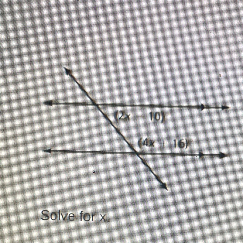 Solve for x simple geometry-example-1