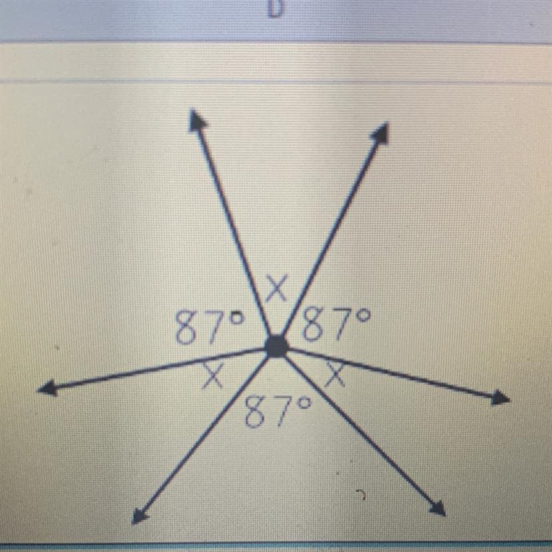 Find the missing angle (x)-example-1