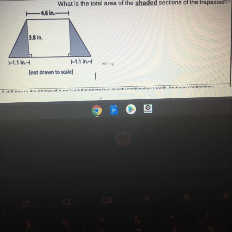 What is total area of the shaded sections-example-1