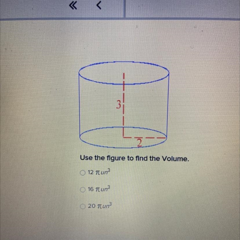 Use the figure to find the Volume.-example-1