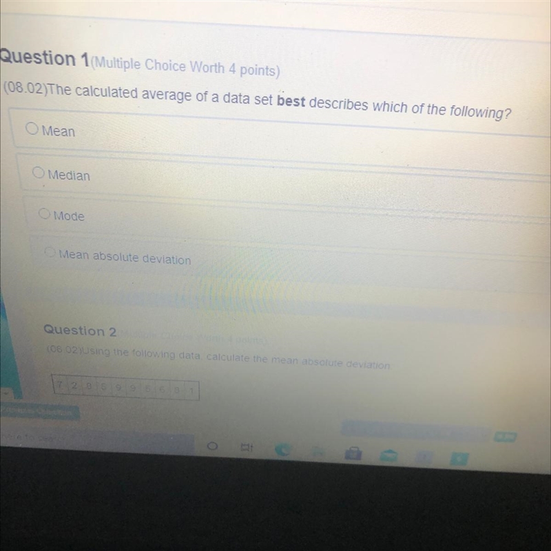 Of the exam form that you MUST che Question 1 Multiple choice Worth points) (08.02)The-example-1