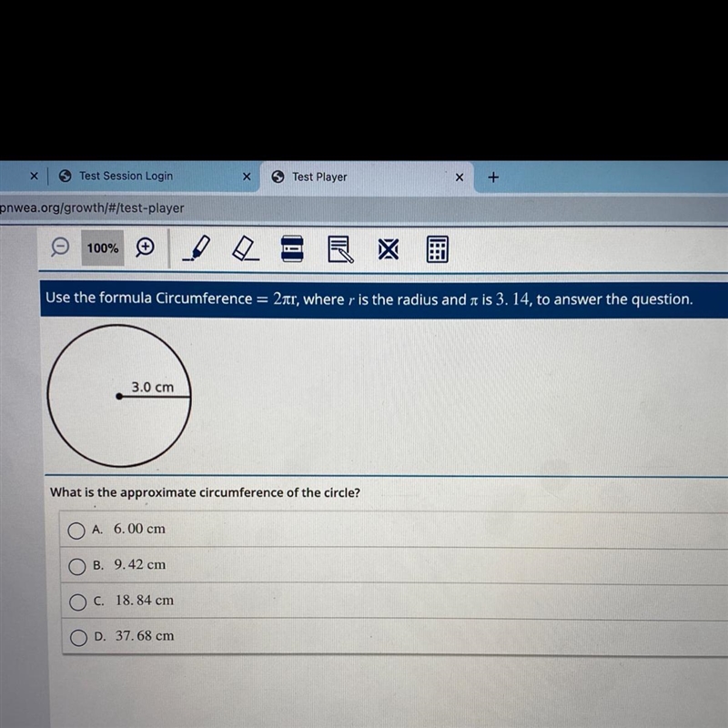 50 POINTS PLEASE HELP!!! Use the formula Circumference = 2nr, where r is the radius-example-1