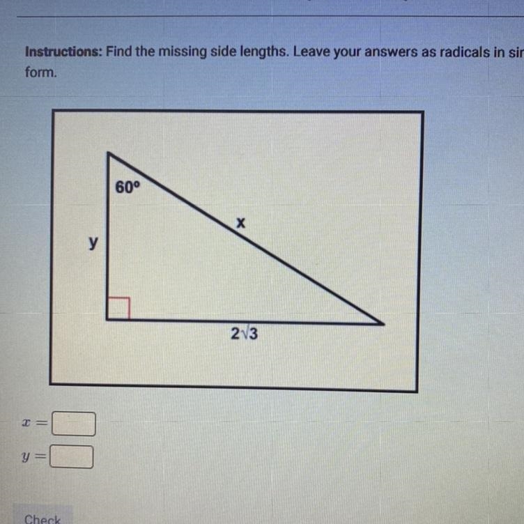 Find the missing side lengths help please?-example-1