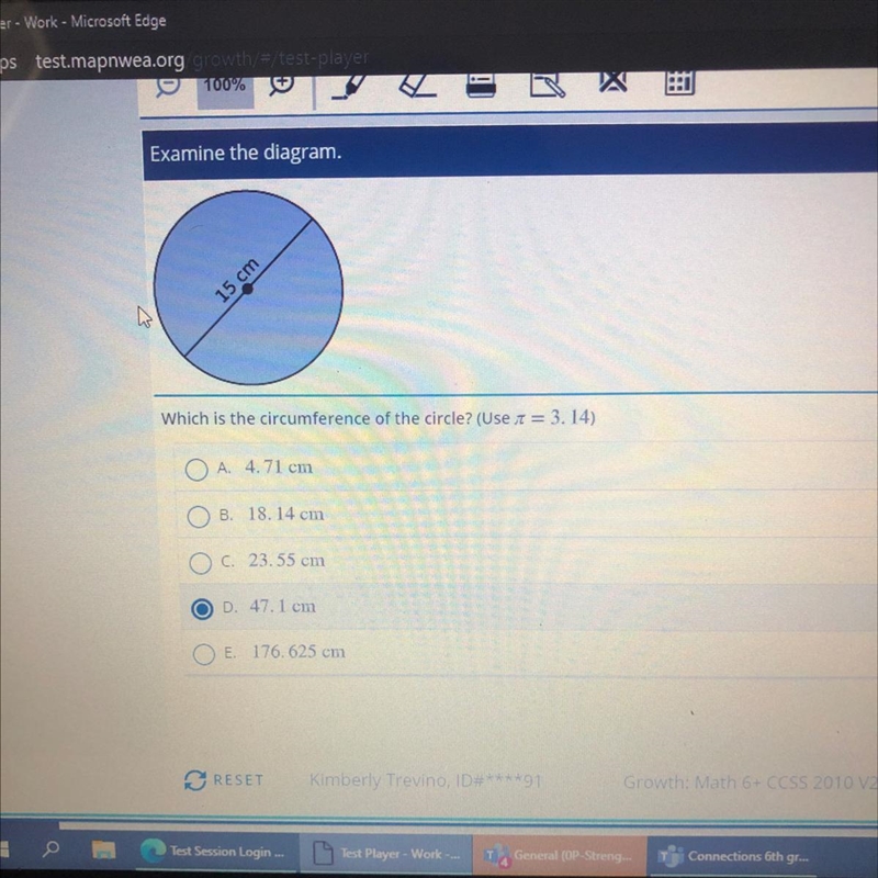 Which is the circumference of the circle-example-1