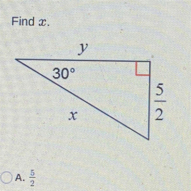 Find x on this triangle-example-1