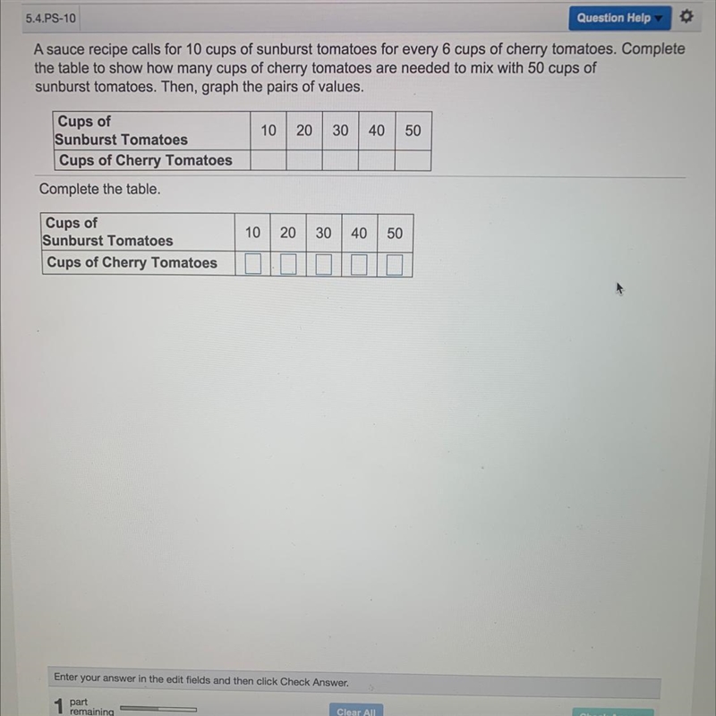 Complete the table part 1.-example-1