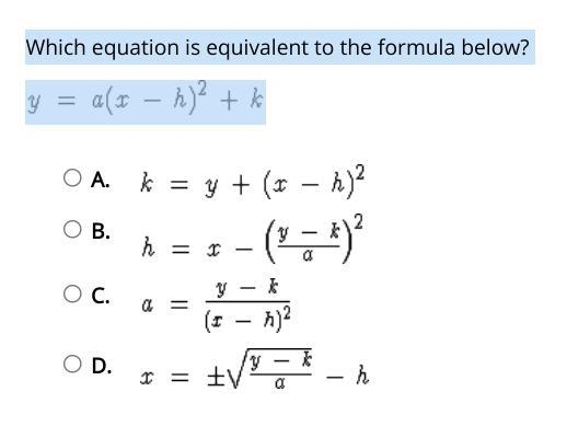 Which equation is equivalent to the formula below?-example-1