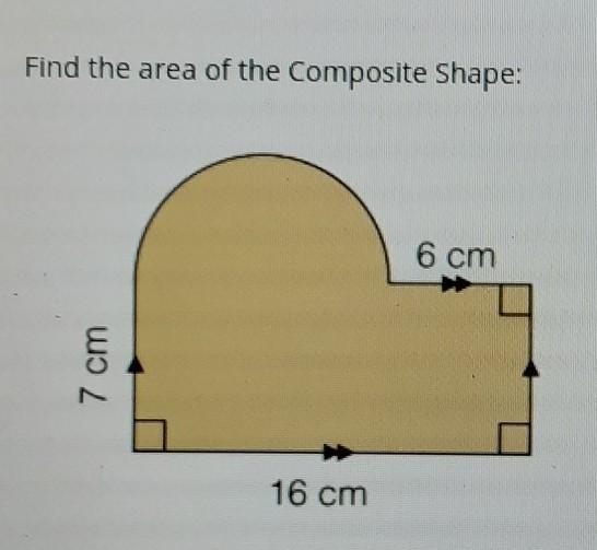 Find the area of the Composite Shape: Please Help! ​-example-1