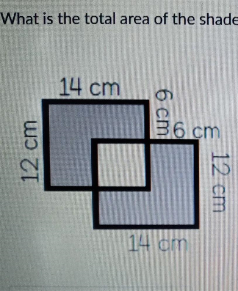 What is the total area of the shaded region? Type just the answer in the blank. ​-example-1