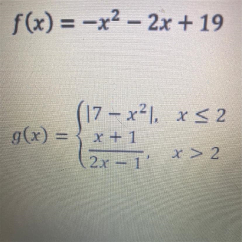 Evaluate g(5) given. Help please-example-1