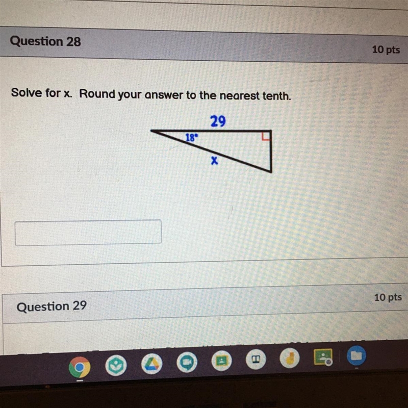 Solve for x. Round your answer to the nearest tenth. Will mark brain list !-example-1