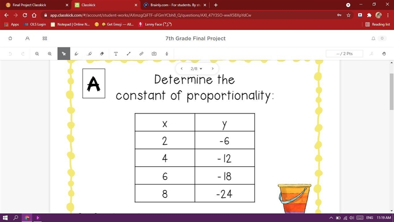 Determine the constant of proportionality.-example-1