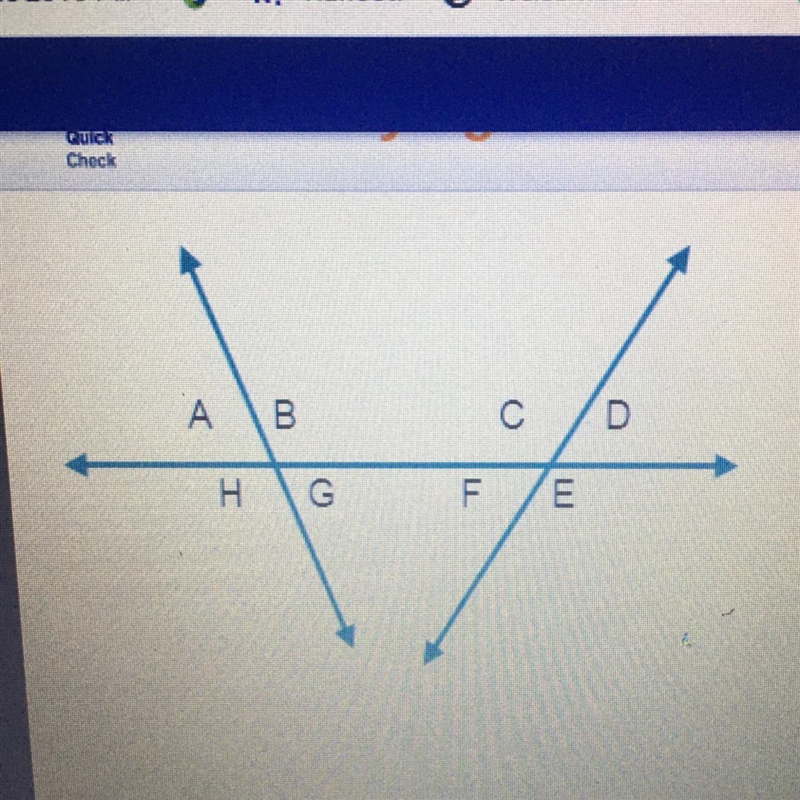 Which of the pairs of angles are vertical angles and thus congruent? ZA and ZG ZA-example-1