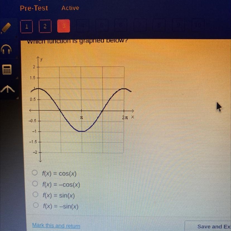 Which function is graphed below?-example-1