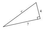 Find the length of the hypotenuse. Round your answer to the nearest 100th. A. 8.06 B-example-1