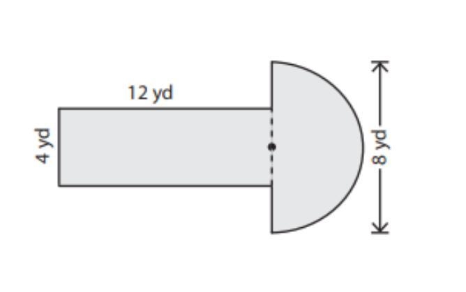 Find the area of the following figure: 12yd 8yd 4yd-example-1