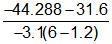 Simplify the expression A. -5.1 B. - 4.21 C. 3.42 D. 5.1-example-1