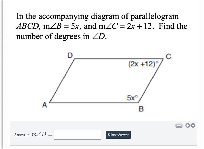 In the accompanying diagram of parallelogram ABCD, m-example-1