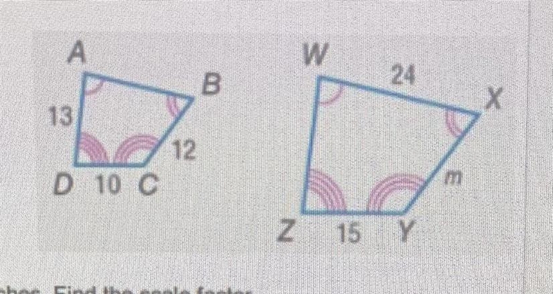 HURRY PLEASE!! Find the missing side, m.-example-1