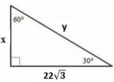 Use Special Triangle Shortcuts to find the values of x and y in the first figure. Explain-example-1