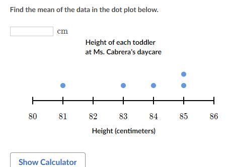 Find the mean of the data in the dot plot below.-example-1