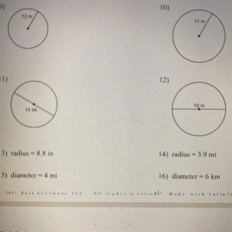 Find the circumference of each circle-example-1