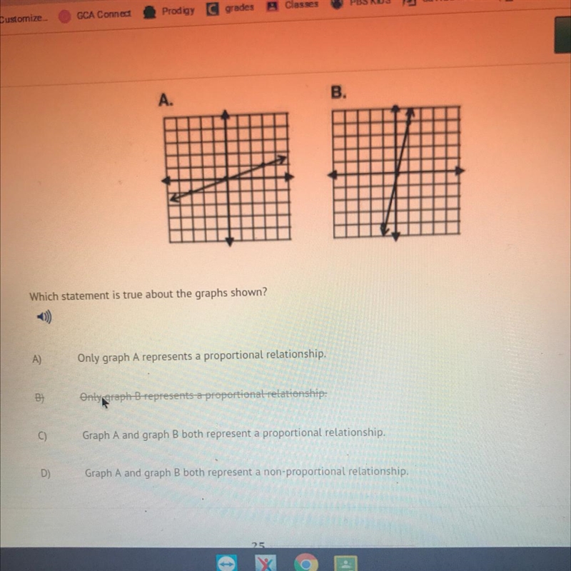 Is true about the graphs shown? Number b is crossed out.-example-1