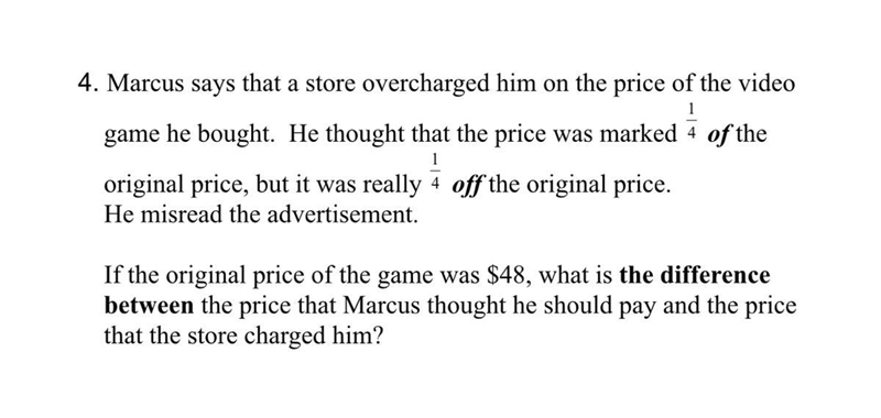 50 POINTS Marcus says that a store overcharged him on the price of the video game-example-1