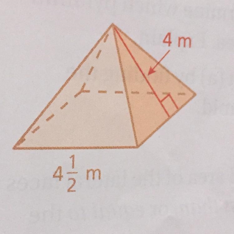 Find the surface area of the regular pyramid-example-1