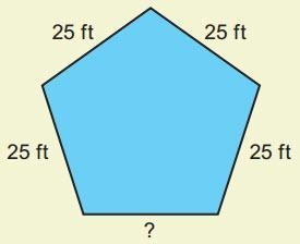 Tom built a five-sided, 125-foot-long fence in his back yard, as shown below. Four-example-1