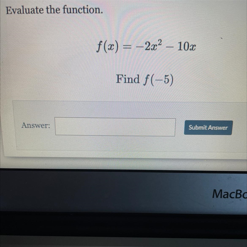 Fide f(-5) Evaluate the function-example-1