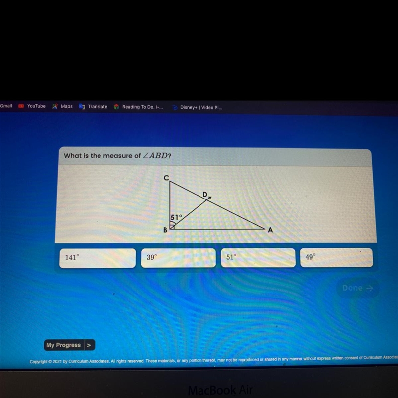 What is the measure of ZABD?-example-1