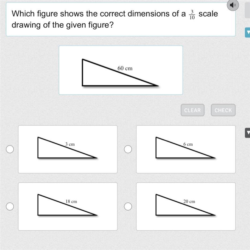 Which figure shows the correct dimensions of a 310 3 10 scale drawing of the given-example-1