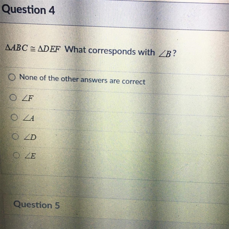 ABC = DEF What corresponds with B?-example-1