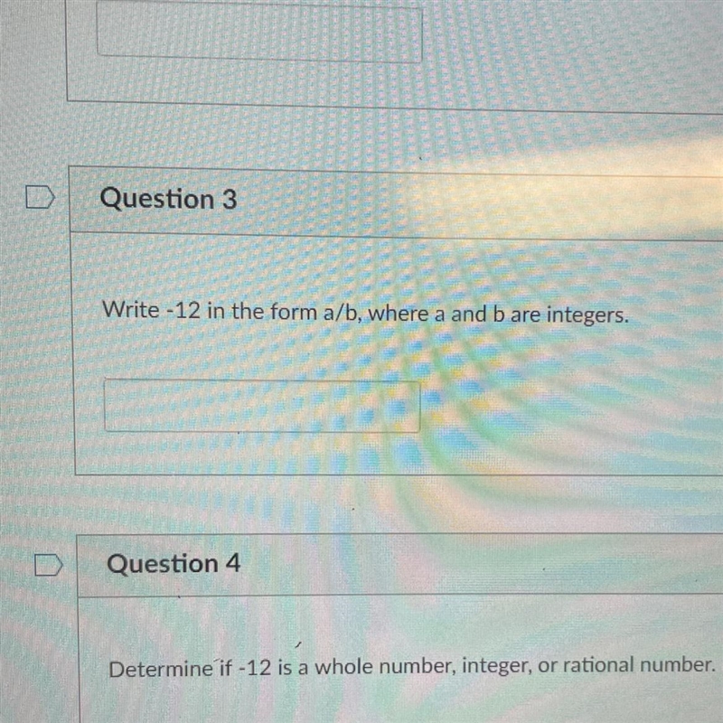 Write - 12 in the form a/b, where a and b are integers.-example-1