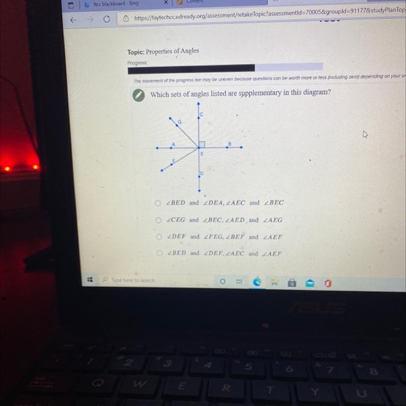 Which set of angles listed are supplementary-example-1