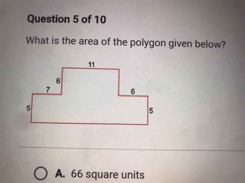 What is the area of the polygon given below?-example-1