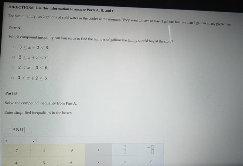 DIRECTIONS: Use this information to answer Parts A, B, and C. The Smith family has-example-1