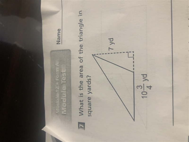 What is the area of triangles in square yards-example-1