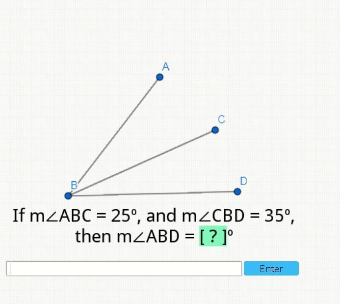 If m ABC=25 and m CBD= 35 then m ABD=-example-1