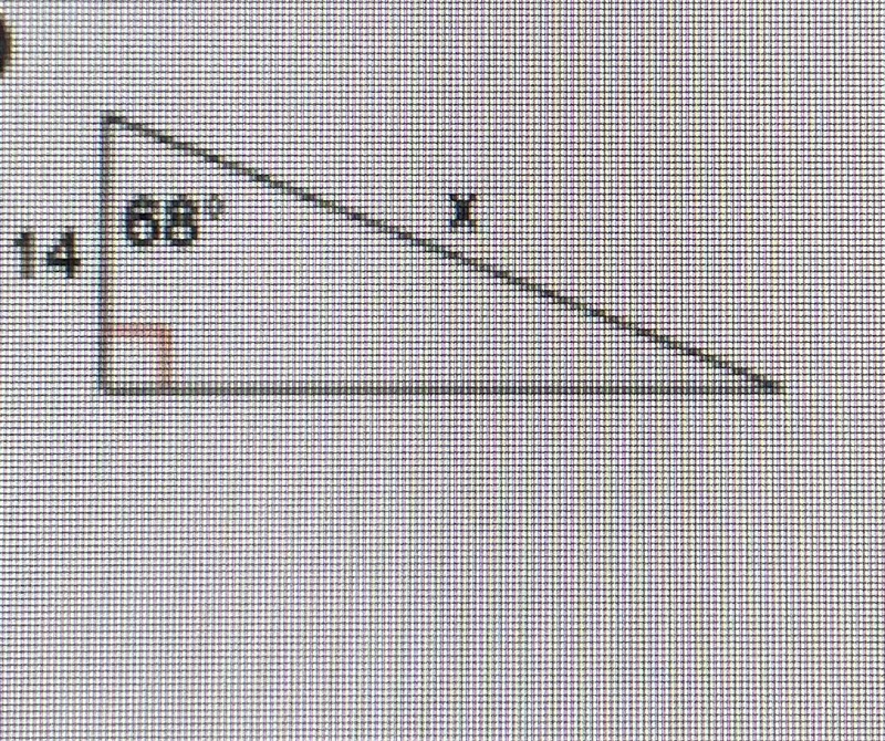 solve for x. label the sides adj, opp, and/or hyp based on the part you see. show-example-1