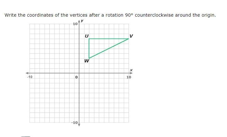 Write the coordinates of the vertices after a rotation of 90 degrees counterclockwise-example-1